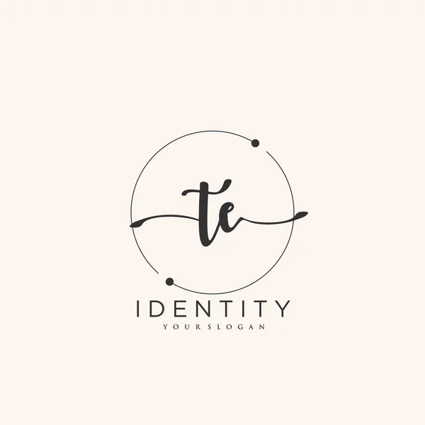 Handwriting Logo Vector Art Initial Signature Wedding Fashion Jewerly Boutique — Vetor de Stock