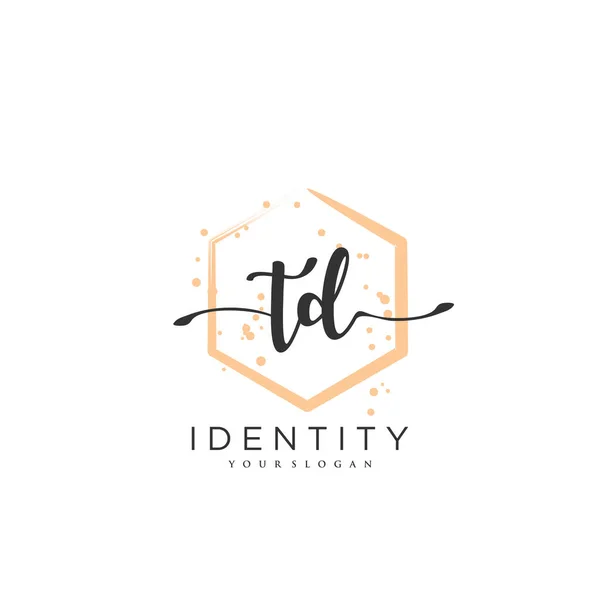 Handwriting Logo Vector Art Initial Signature Wedding Fashion Jewerly Boutique — 스톡 벡터