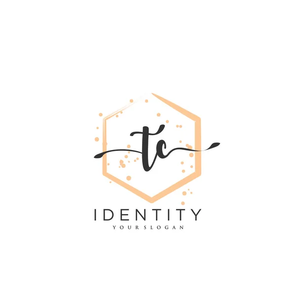 Handwriting Logo Vector Art Initial Signature Wedding Fashion Jewerly Boutique — Archivo Imágenes Vectoriales