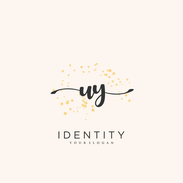 Handwriting Logo Vector Art Initial Signature Wedding Fashion Jewerly Boutique — Stok Vektör