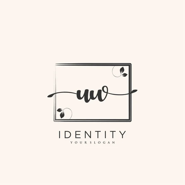 Handwriting Logo Vector Art Initial Signature Wedding Fashion Jewerly Boutique — Διανυσματικό Αρχείο