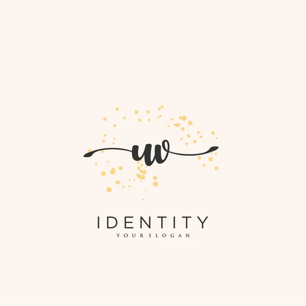 Handwriting Logo Vector Art Initial Signature Wedding Fashion Jewerly Boutique — Stok Vektör