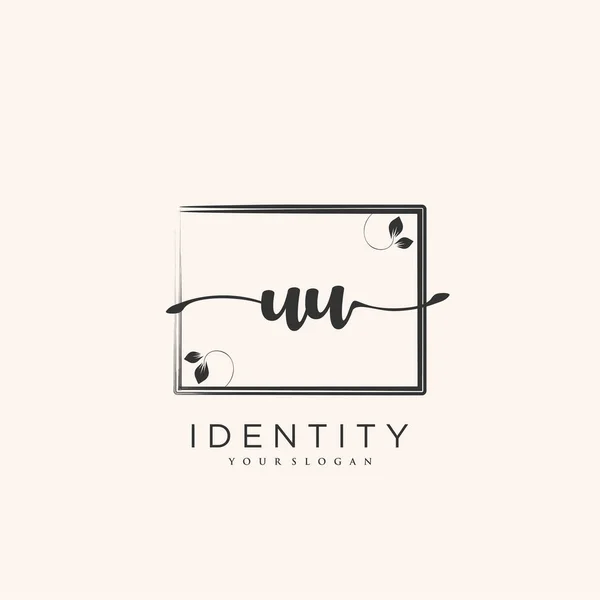 Handwriting Logo Vector Art Initial Signature Wedding Fashion Jewerly Boutique — Vector de stock