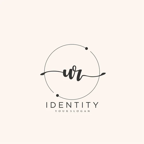 Handwriting Logo Vector Art Initial Signature Wedding Fashion Jewerly Boutique — Archivo Imágenes Vectoriales