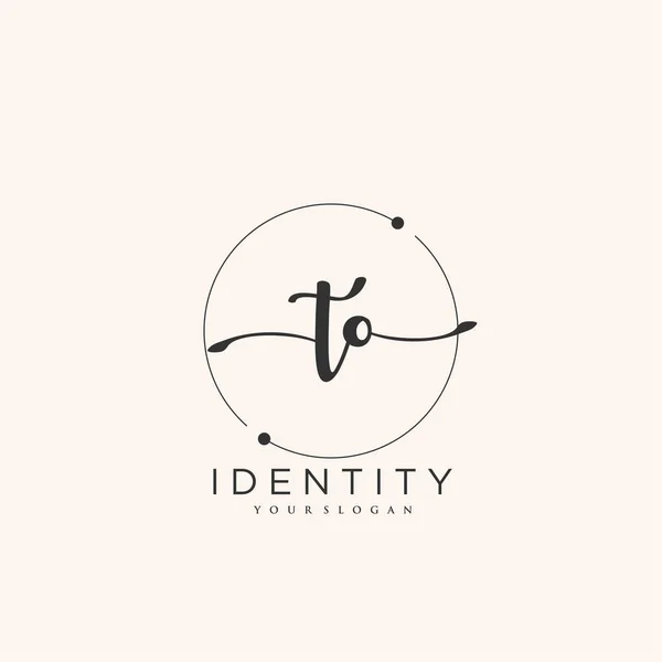 Handwriting Logo Vector Art Initial Signature Wedding Fashion Jewerly Boutique — Vector de stock