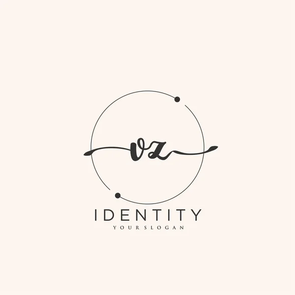 Handwriting Logo Vector Art Initial Signature Wedding Fashion Jewerly Boutique — Stockový vektor