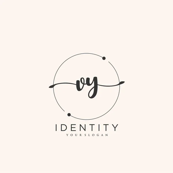 Handwriting Logo Vector Art Initial Signature Wedding Fashion Jewerly Boutique — Archivo Imágenes Vectoriales