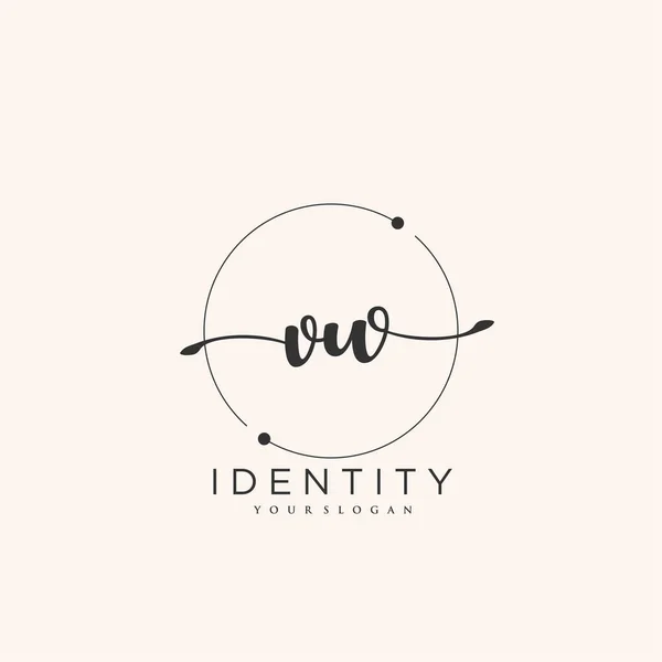 Handwriting Logo Vector Art Initial Signature Wedding Fashion Jewerly Boutique — Archivo Imágenes Vectoriales