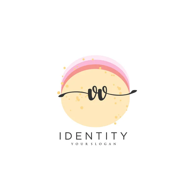 Handwriting Logo Vector Art Initial Signature Wedding Fashion Jewerly Boutique — Stock vektor