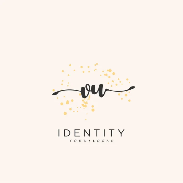 Handwriting Logo Vector Art Initial Signature Wedding Fashion Jewerly Boutique — Archivo Imágenes Vectoriales