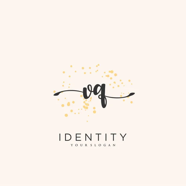 Handwriting Logo Vector Art Initial Signature Wedding Fashion Jewerly Boutique — Stock Vector