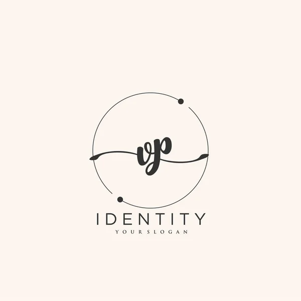 Handwriting Logo Vector Art Initial Signature Wedding Fashion Jewerly Boutique — Vetor de Stock