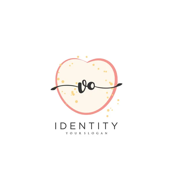 Handwriting Logo Vector Art Initial Signature Wedding Fashion Jewerly Boutique — Archivo Imágenes Vectoriales