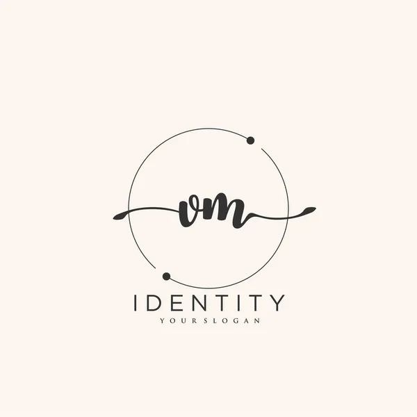 Handwriting Logo Vector Art Initial Signature Wedding Fashion Jewerly Boutique — Archivo Imágenes Vectoriales