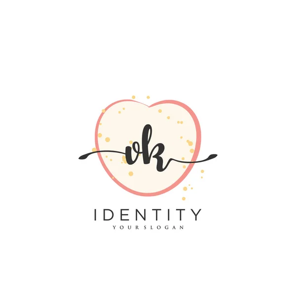 Handwriting Logo Vector Art Initial Signature Wedding Fashion Jewerly Boutique — Archivo Imágenes Vectoriales