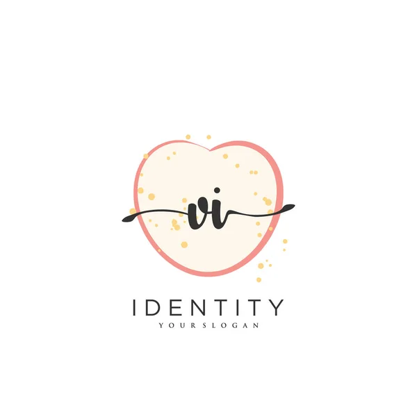 Handwriting Logo Vector Art Initial Signature Wedding Fashion Jewerly Boutique — 图库矢量图片