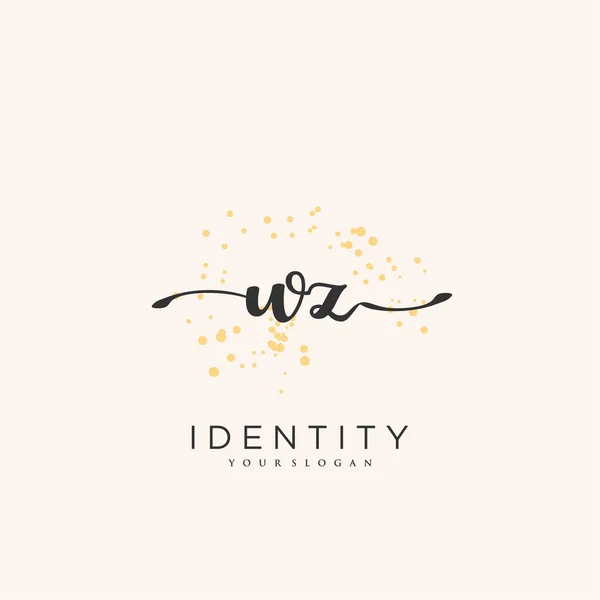 Handwriting Logo Vector Art Initial Signature Wedding Fashion Jewerly Boutique — Stok Vektör