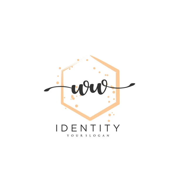 Handwriting Logo Vector Art Initial Signature Wedding Fashion Jewerly Boutique — Stockvektor