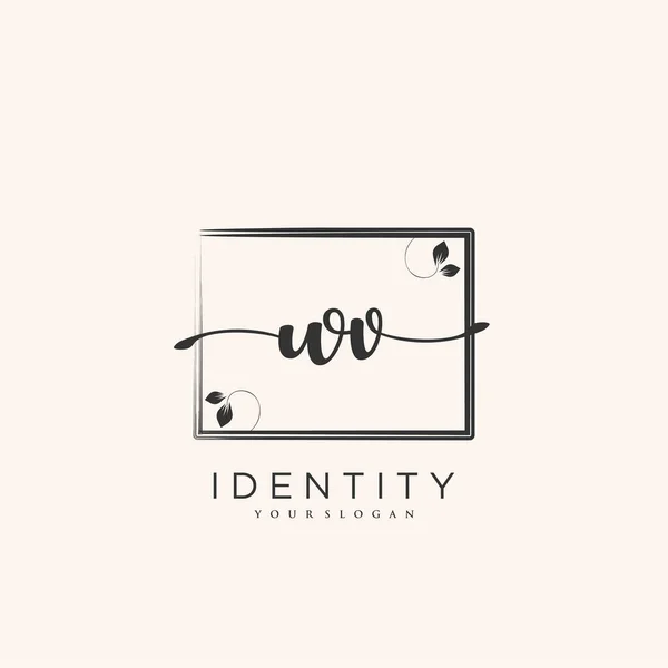 Handwriting Logo Vector Art Initial Signature Wedding Fashion Jewerly Boutique — Archivo Imágenes Vectoriales