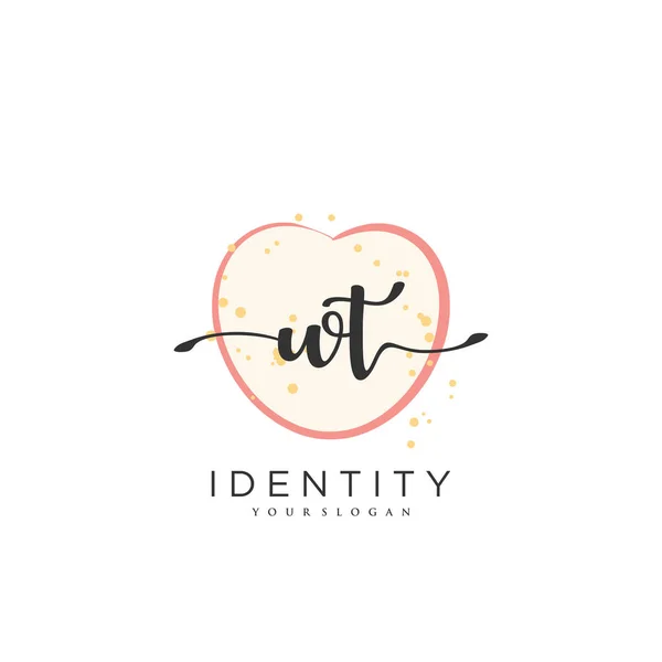 Handwriting Logo Vector Art Initial Signature Wedding Fashion Jewerly Boutique — Stok Vektör