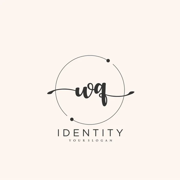 Handwriting Logo Vector Art Initial Signature Wedding Fashion Jewerly Boutique — Vetor de Stock