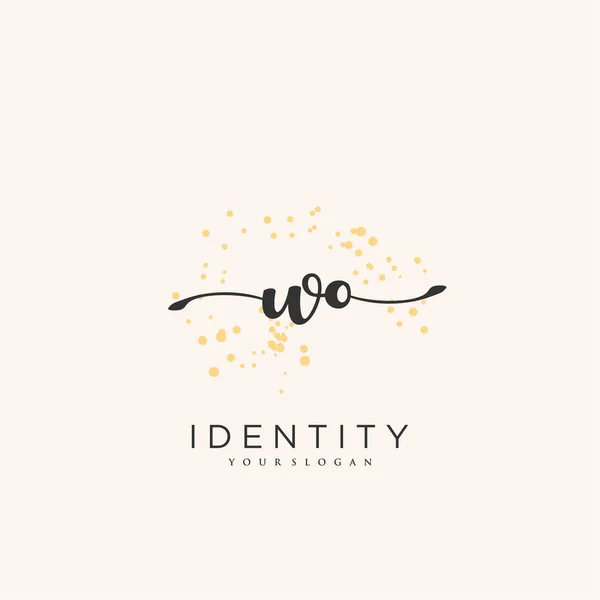 Handwriting Logo Vector Art Initial Signature Wedding Fashion Jewerly Boutique — Archivo Imágenes Vectoriales