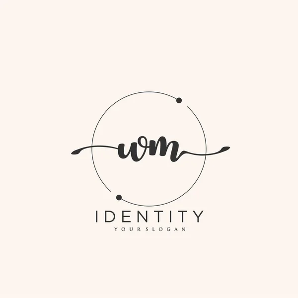 Handwriting Logo Vector Art Initial Signature Wedding Fashion Jewerly Boutique — Stockový vektor