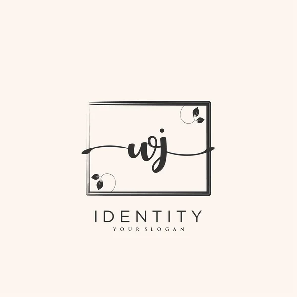 Handwriting Logo Vector Art Initial Signature Wedding Fashion Jewerly Boutique — Archivo Imágenes Vectoriales