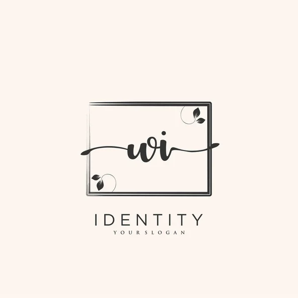 Handwriting Logo Vector Art Initial Signature Wedding Fashion Jewerly Boutique — Vettoriale Stock