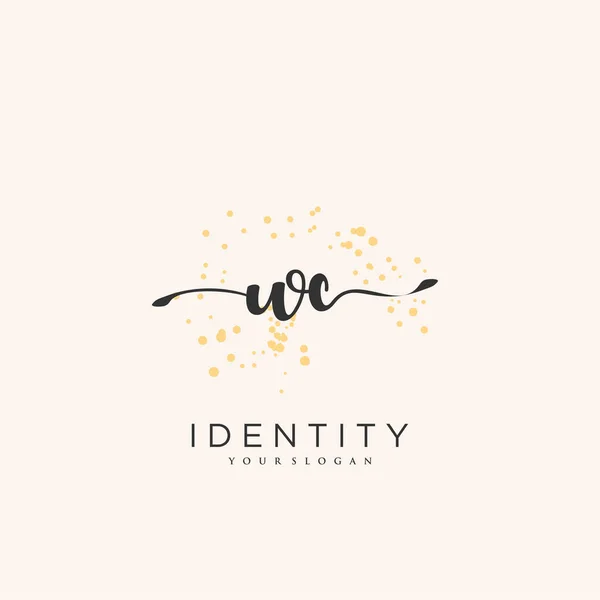 Handwriting Logo Vector Art Initial Signature Wedding Fashion Jewerly Boutique — Stok Vektör