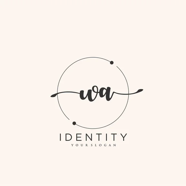 Handwriting Logo Vector Art Initial Signature Wedding Fashion Jewerly Boutique — Vetor de Stock