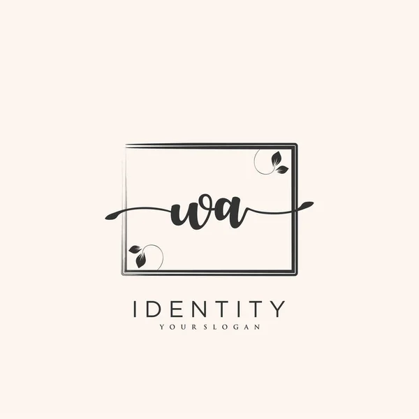 Handwriting Logo Vector Art Initial Signature Wedding Fashion Jewerly Boutique — Vettoriale Stock