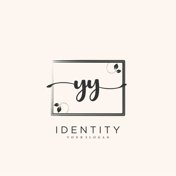 Handwriting Logo Vector Art Initial Signature Wedding Fashion Jewerly Boutique — Stockvektor