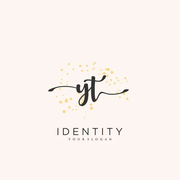 Handwriting Logo Vector Art Initial Signature Wedding Fashion Jewerly Boutique — Stockvektor