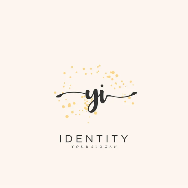 Handwriting Logo Vector Art Initial Signature Wedding Fashion Jewerly Boutique — ストックベクタ