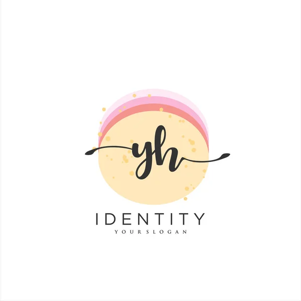 Handwriting Logo Vector Art Initial Signature Wedding Fashion Jewerly Boutique — Archivo Imágenes Vectoriales