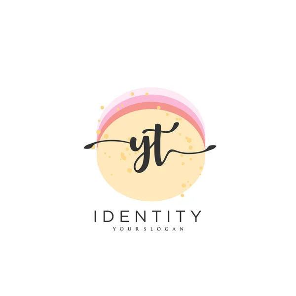 Handwriting Logo Vector Art Initial Signature Wedding Fashion Jewerly Boutique — Stok Vektör