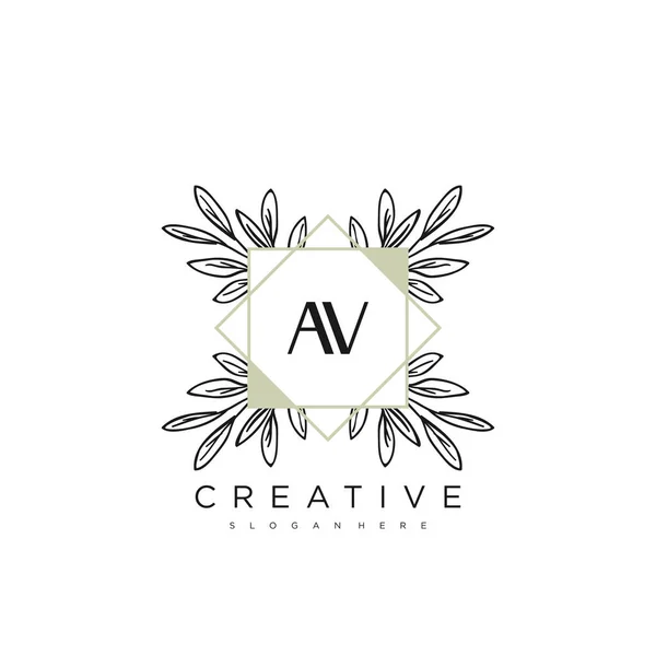 Modèle Logo Fleur Lettre Initiale Vecteur Premium — Image vectorielle