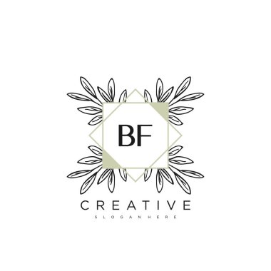 BF İlk Harf Harfi Logo Şablonu Vektör prim vektörü