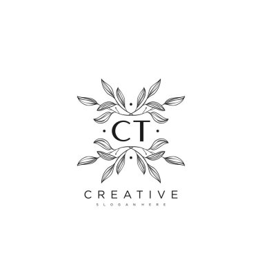 CT İlk Harf Harfi Logo Şablonu Vektör prim vektörü