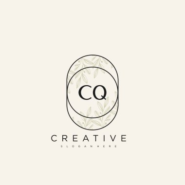 CQ İlk Harf Harfi Logo Şablonu Vektör prim vektörü