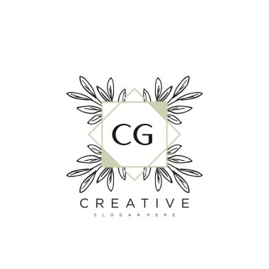 CG İlk Harf Harfi Logo Şablonu Vektör prim vektörü