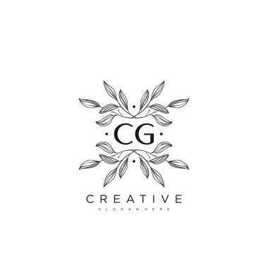 CG İlk Harf Harfi Logo Şablonu Vektör prim vektörü