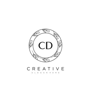 CD İlk Harf Harfi Logo Şablonu Vektör prim vektörü