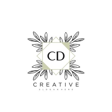 CD İlk Harf Harfi Logo Şablonu Vektör prim vektörü