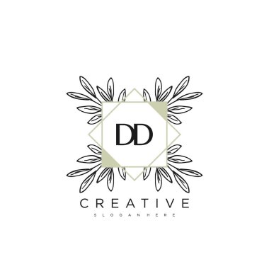 DD Başlangıç Harfi Harfi Logo Şablonu Vektör prim vektörü