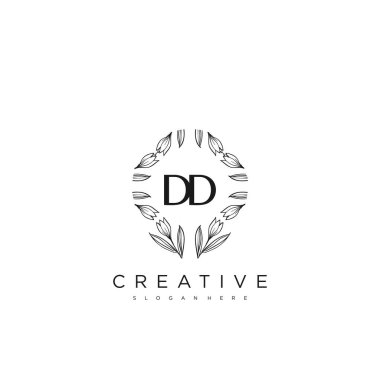 DD Başlangıç Harfi Harfi Logo Şablonu Vektör prim vektörü