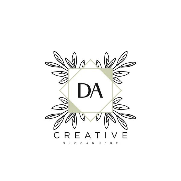 Lettera Iniziale Flower Logo Template Vettore Premium Vettoriale — Vettoriale Stock