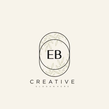 EB İlk Harf Harfi Logo Şablonu Vektör prim vektörü