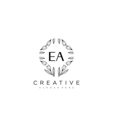EA İlk Harf Harfi Logo Şablonu Vektör prim vektörü